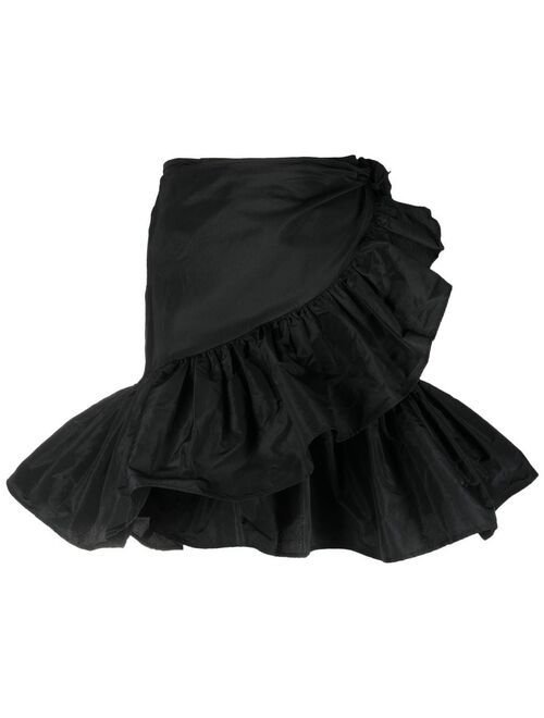 MSGM asymmetric ruffled mini skirt