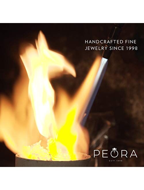 Peora Classic Men's Genuine Titanium Wedding Band Ring, Black and Silver Tone, 8mm Beveled Edge Comfort Fit, Sizes 8 to 13