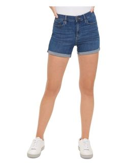 JEANS Women's High-Rise Roll-Cuff Shorts