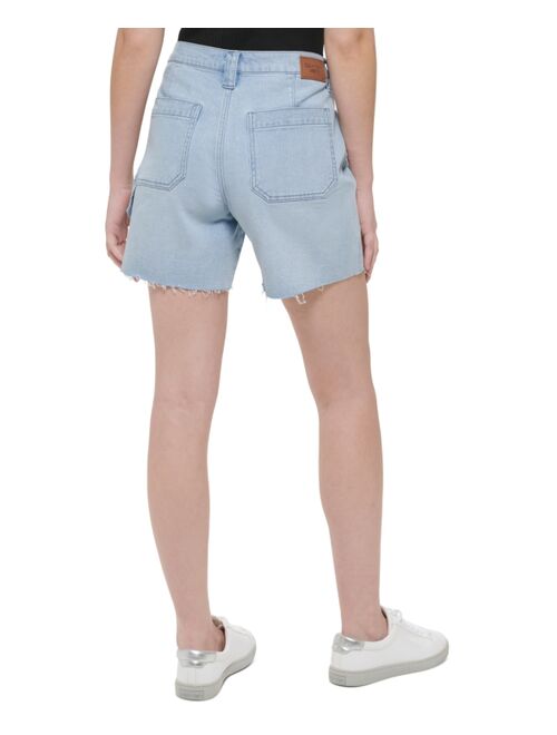 Calvin Klein Jeans Women's High-Rise Cutoff Denim Shorts