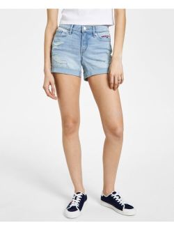 Tommy Jeans 4" Curvy Embroidered Shorts