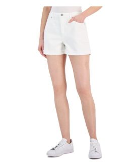 Women's High-Rise Cuffed Denim Shorts, Created for Macy's