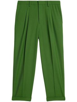folded detail tapered trousers
