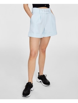 Women's Eco Diane Belted High Rise Cuffed Shorts