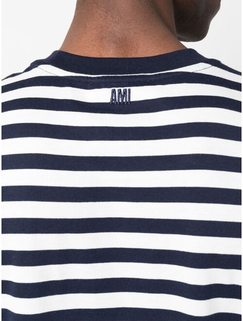 AMI Paris Ami De Coeur striped T-shirt