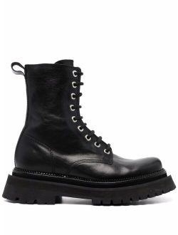 lace-up ridged-sole boots