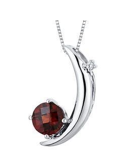 A Star is Born Birthstone and Lab Created Diamond Push Present for Expecting New Mom, 925 Sterling Silver Pendant Necklace