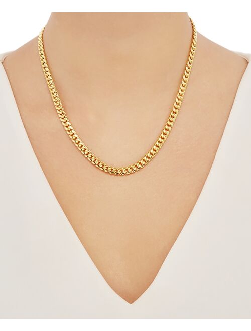 Italian Gold Miami Cuban Link Chain Necklace (6mm) 18-26" in 10k Yellow Gold or 10k White Gold