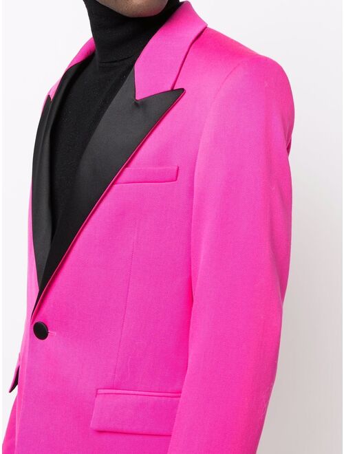 AMI Paris contrast-lapels suit jacket