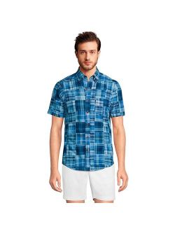 lands end Big & Tall Lands' End Traditional-Fit Madras Button-Down Shirt