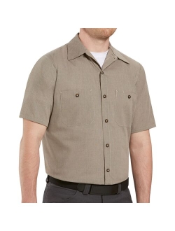 Men's Red Kap Classic-Fit Striped Button-Down Work Shirt