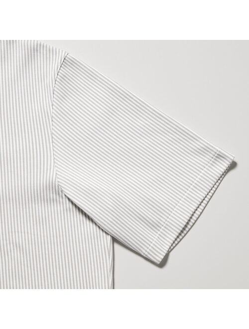 UNIQLO AIRism Pique Short-Sleeve Striped Polo Shirt