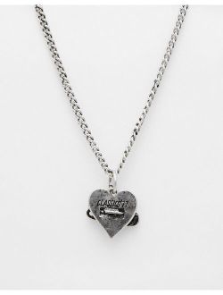 Classics 77 pierced heart pendant necklace in silver