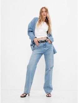 High Rise Organic Cotton '90s Loose Jeans with Washwell