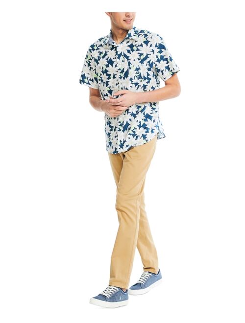 NAUTICA Men's Printed Classic-Fit Short-Sleeve Shirt