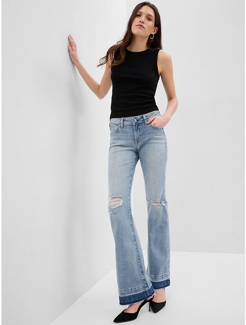 Gap Low Rise '70s Flare Jeans with Washwell
