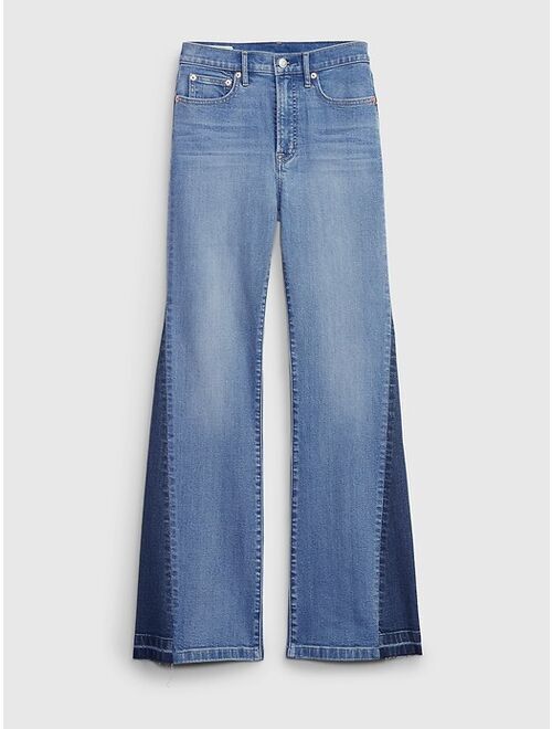 Gap High Rise Patched '70s Flare Jeans with Washwell
