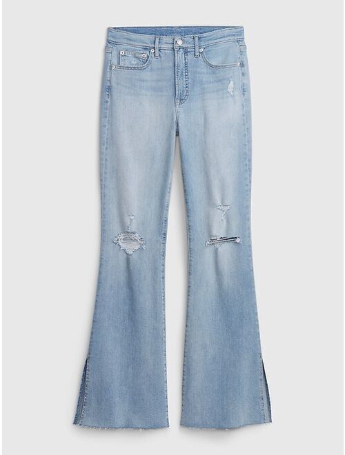 Gap High Rise Split-Hem '70s Flare Jeans with Washwell