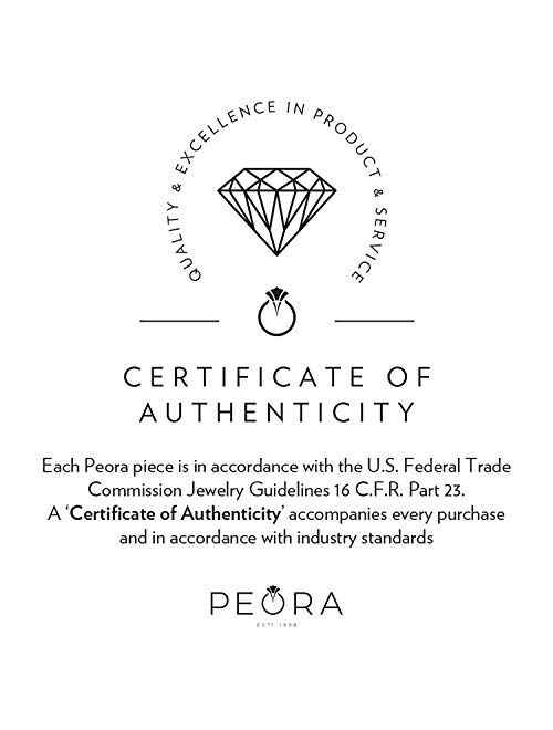 Peora 925 Sterling Silver Orbit Solitaire Pendant Necklace for Women in Various Gemstones, Cushion Cut 6mm, with 18 inch Italian Chain