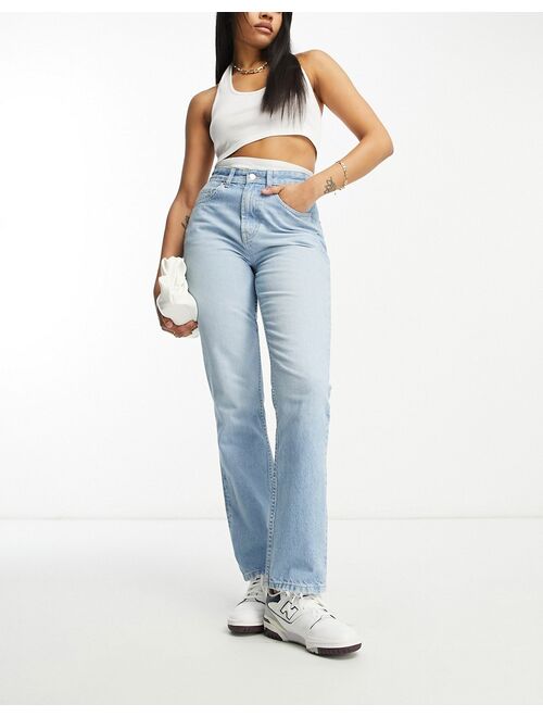 ASOS DESIGN Hourglass 90s straight jeans in light blue