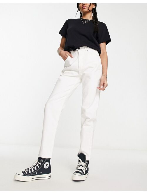 Pull&Bear high waisted mom jeans in white