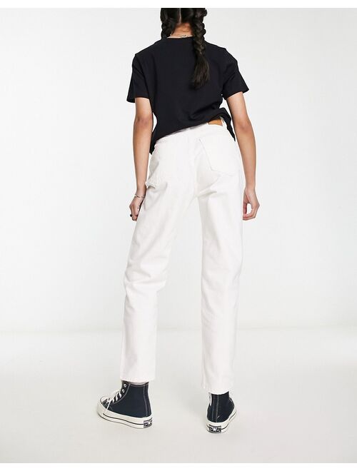 Pull&Bear high waisted mom jeans in white