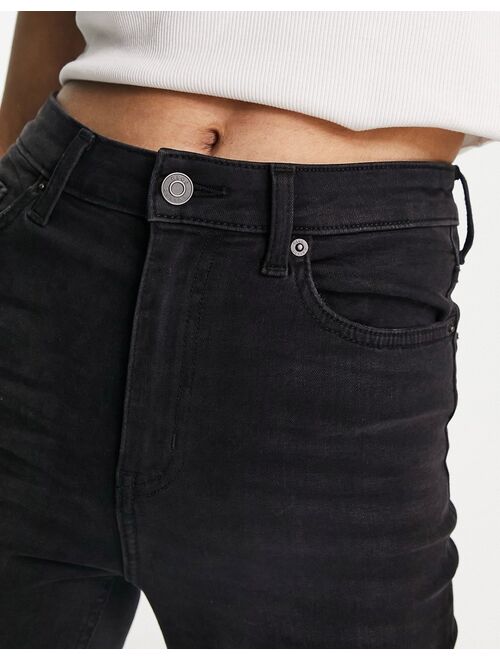 ASOS DESIGN ultimate skinny jeans in black with knee rips