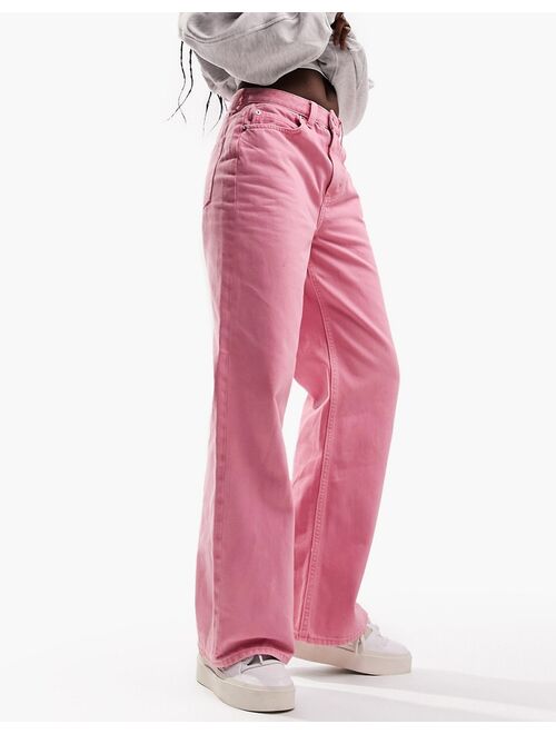 ASOS DESIGN dad jean in hot pink