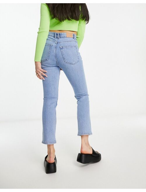 Pull&Bear slim high waisted mom jean in light blue