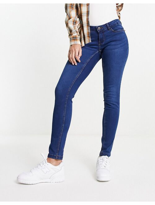 Noisy May Allie low rise skinny jeans in medium blue