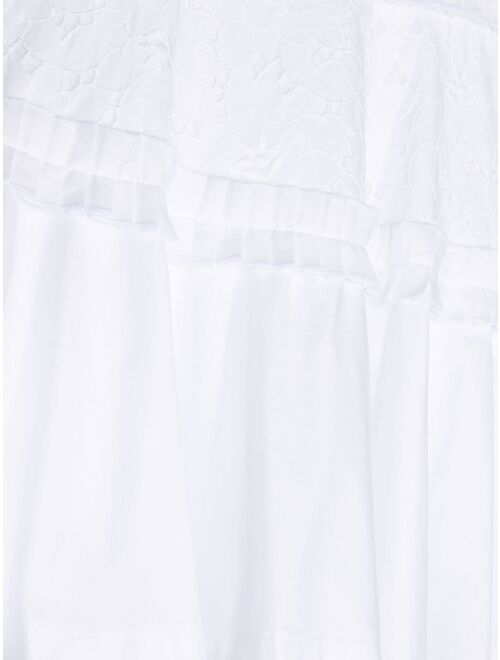 Lapin House tiered broderie anglaise dress