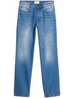 straight-leg relaxed jeans