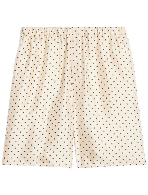 AMI Paris polka-dot print silk shorts