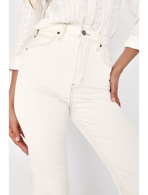 Levi's 70s Movin' On Cream High-Waisted Flare Jeans