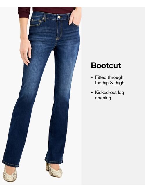 True Religion Women's Becca Mid Rise Big T Bootcut Jeans
