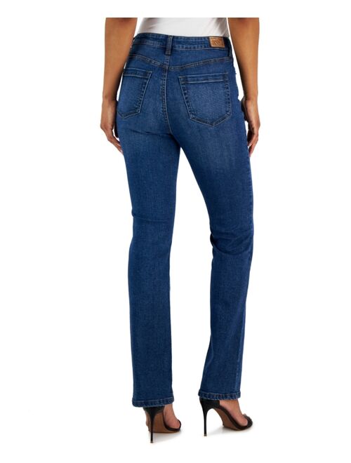 Anne Klein Women's High Rise Front-Fly Bootcut Jeans