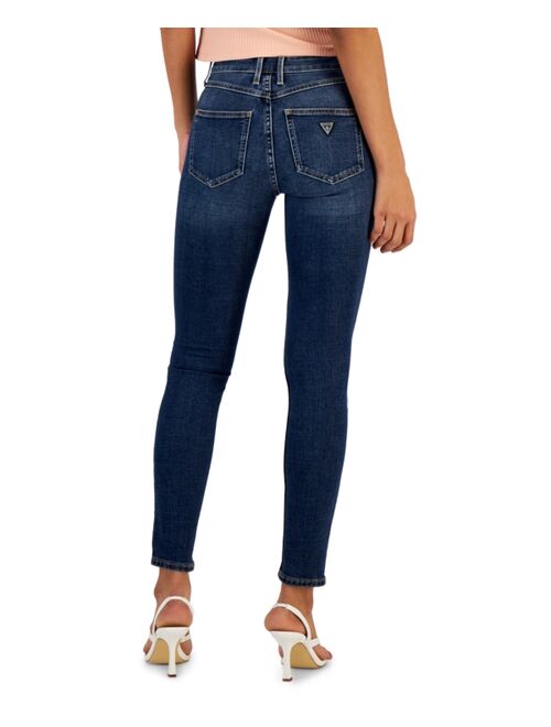 GUESS JEANS Women's High-Rise Button-Fly Skinny Jeans