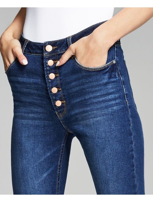 And Now This Women's Perfect Skinny Exposed Button