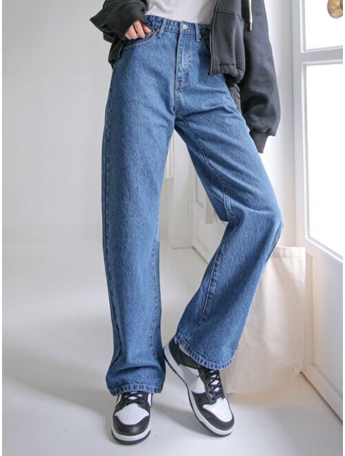 DAZY High Waist Straight Leg Jeans