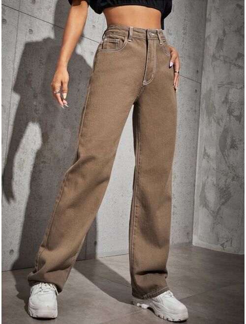 Shein High Waisted Solid Jeans