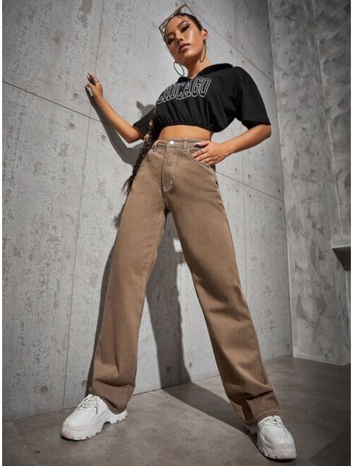 Shein High Waisted Solid Jeans