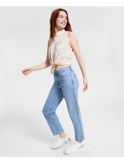 Calvin Klein Jeans Women's High-Rise Straight-Leg Jeans