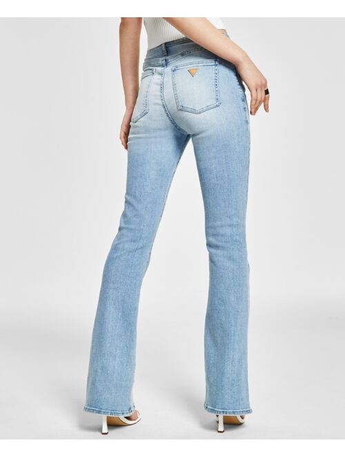 GUESS Women's Eco Sexy High-Rise Flared Jeans