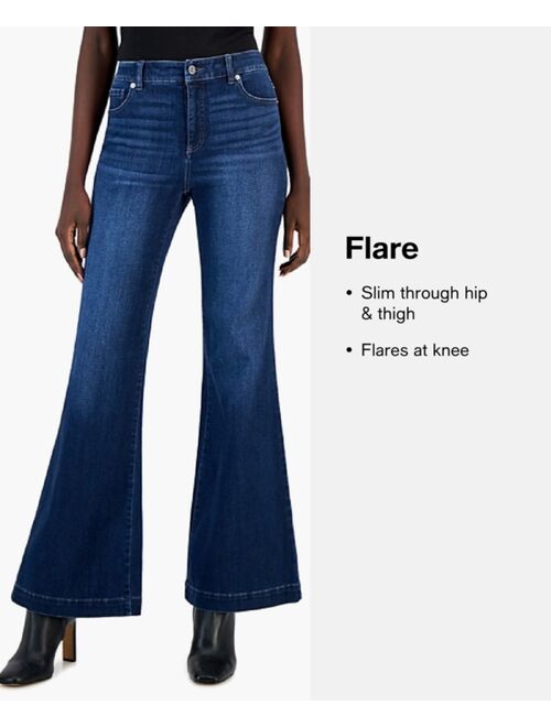 Calvin Klein Jeans Women's High-Rise Flared Slit-Hem Jeans