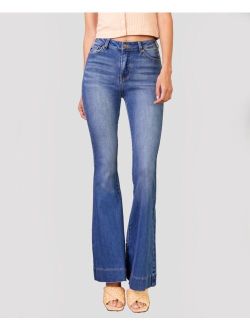 Kancan Women's High Rise Flare Jeans