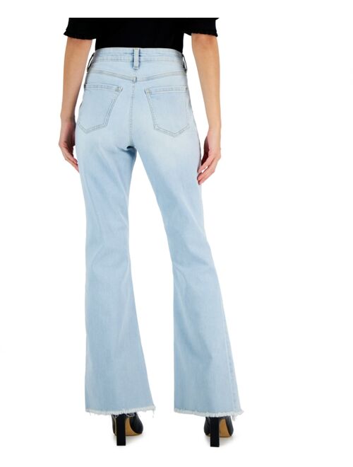 INC International Concepts Women's Mid-Rise Destructed Flare-Leg Jeans, Created for Macy's