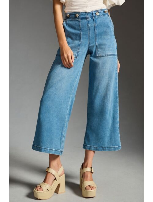 Pilcro The Kit High-Rise Cropped Wide-Leg Utility Trouser Jeans