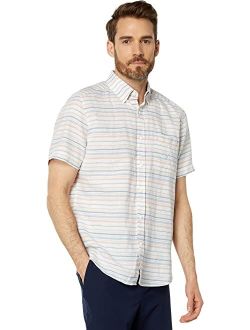 Sustainably Crafted Striped Linen Short Sleeve Shirt