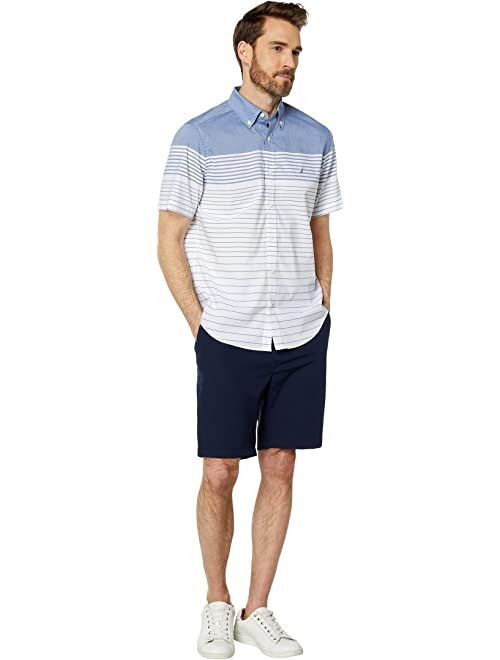 Nautica Sustainably Crafted Striped Short Sleeve Shirt