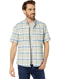 Comfort Stretch Oxford Short Sleeve Slightly Fitted Plaid